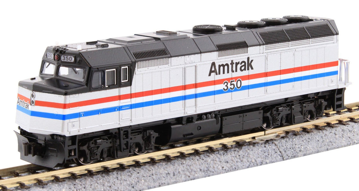 Kato N 176-6108-LS-DMW with DCC/ESU LokSound V5 EMD F40PH Locomotive Amtrak Phase III Scheme AMTK #350 w/o ditch lights