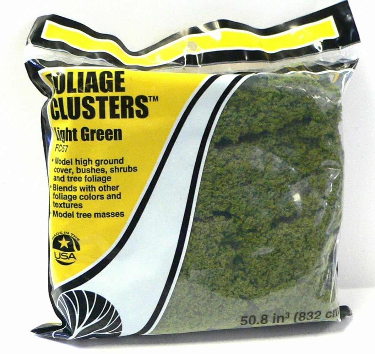 Woodland Scenics FC57 Foliage Clusters Bag - Light Green