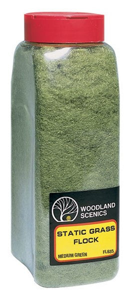 Woodland Scenics FL635 Static Grass Flock Shaker - Medium Green