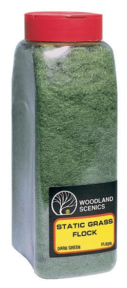 Woodland Scenics FL636 Static Grass Flock Shaker - Dark Green