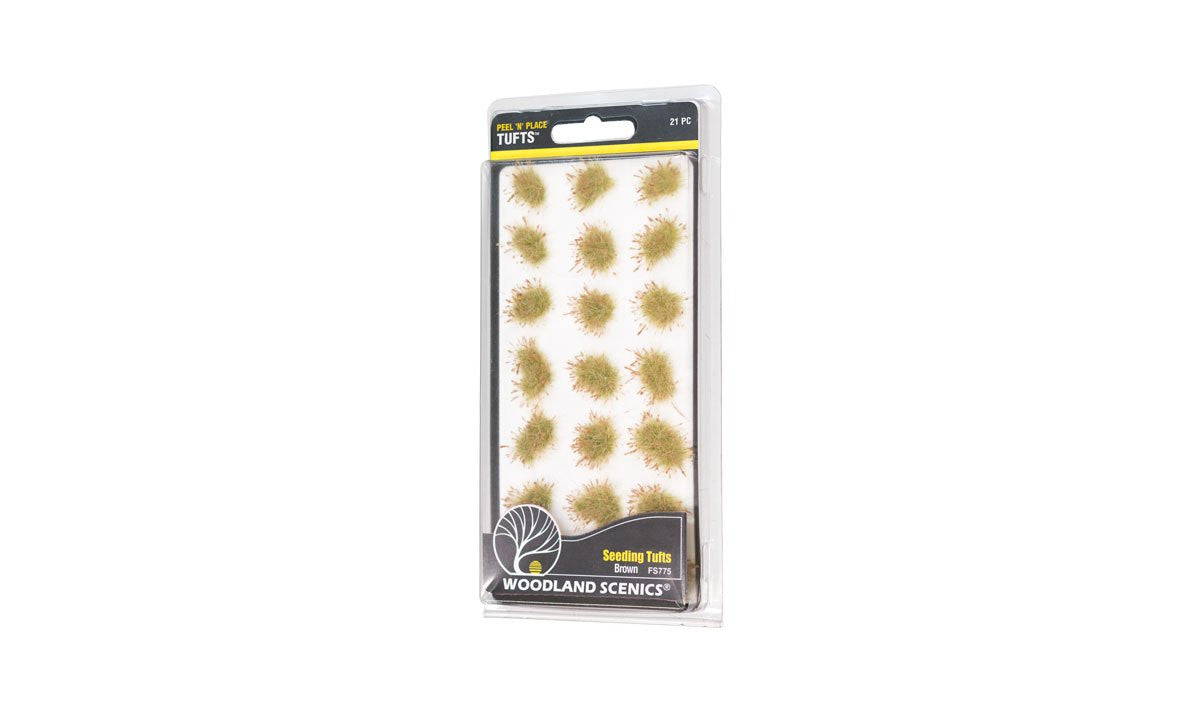 Woodland Scenics FS775 Peel N Place Tufts - Seeding Tufts Brown 21 pcs