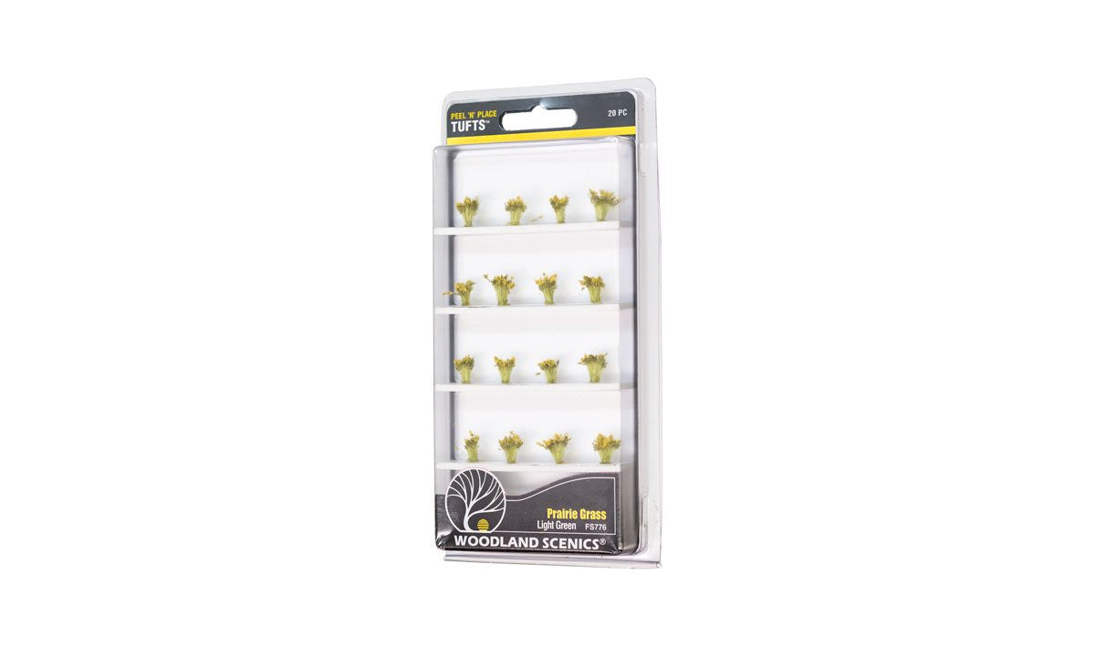 Woodland Scenics FS776 Peel N Place Tufts - Prairie Grass Light Green 20 pcs