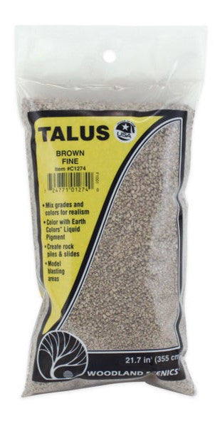 Woodland Scenics C1274 Talus - Fine - Brown - 21.7 cu.in Bag