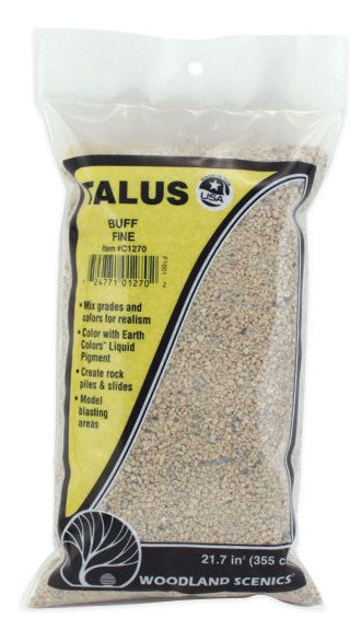Woodland Scenics C1270 Talus - Fine - Buff - 21.7 cu.in Bag