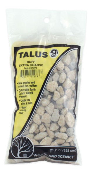 Woodland Scenics C1273 Talus - Extra Coarse- Buff - 21.7 cu.in Bag
