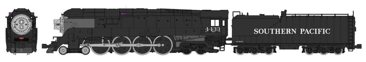 Kato N 126-0309-LS-DMW with DCC/ESU LokSound V5 4-8-4 Steam Locomotive GS-4 Southern Pacific Lines 'Postwar Black' SP #4445