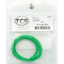 Train Control Systems TCS 1200 10' of 30 Gauge Wire - Green
