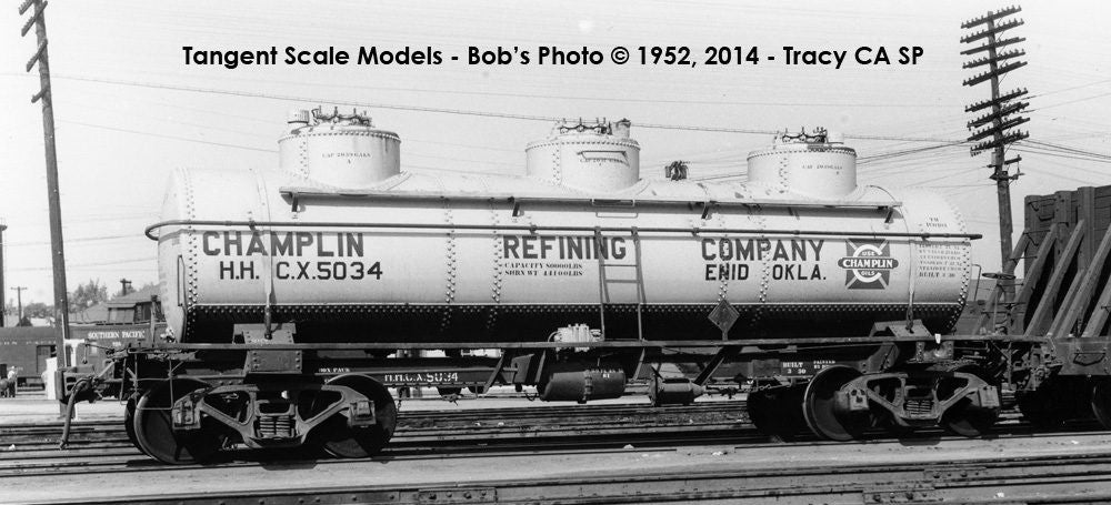 Tangent Scale Models HO 11516-04 General American 6,000 Gal 3-Compartment Tank Car 'Champlin Refining Company 1952+' HHCX #5029