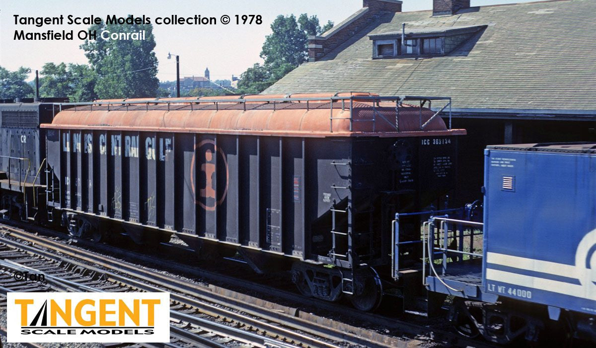 Tangent Scale Models HO 32109-01 Illinois Central Gulf ICG Orange Hopper Topper 1973+ 3-Pack