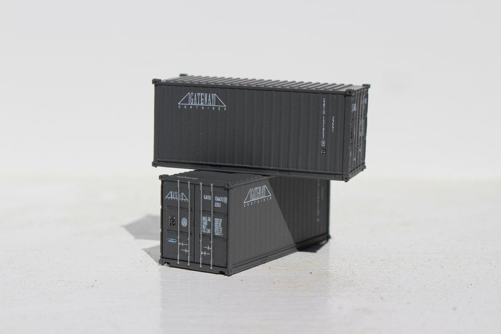 Jacksonville Terminal Company N 205321 20' Standard Height Container GATEWAY 2-Pack