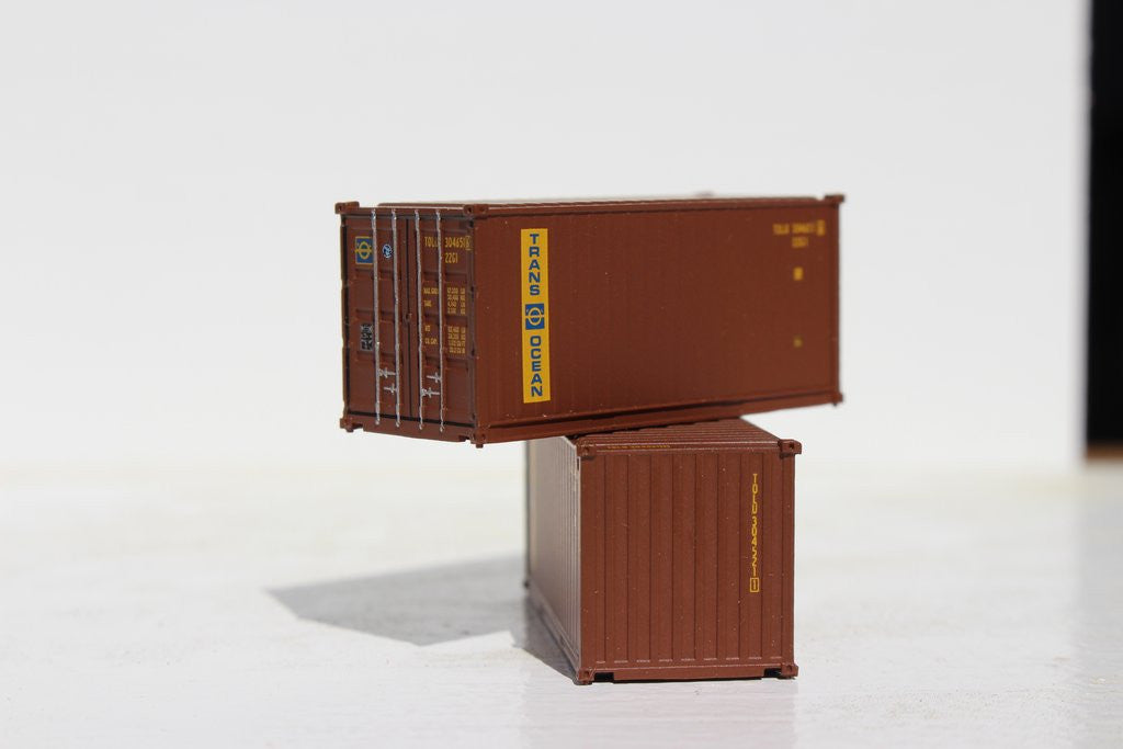 Jacksonville Terminal Company N 205327 20' Standard Height Container TRANSOCEAN 2-Pack