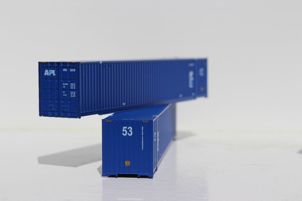 Jacksonville Terminal Company N 535032 53' High Cube Container American President Lines APL Vertical Logo 2-Pack