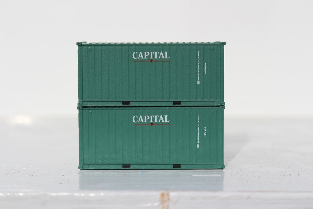 Jacksonville Terminal Company N 205317 20' Standard Height Container CAPITAL 2-Pack