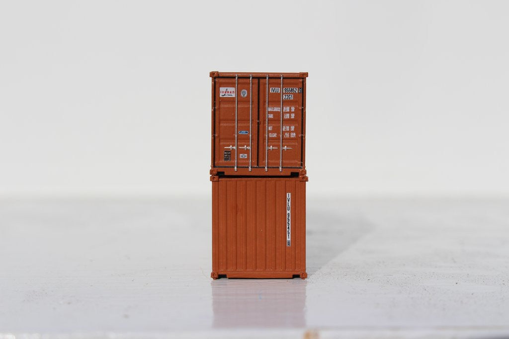 Jacksonville Terminal Company N 205358 20' Standard Height Container IVARAN 2-Pack
