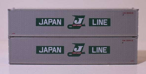 Jacksonville Terminal Company N 405659 40' Standard Height 8'6 Smooth-Side Containers JAPAN LINE 2-Pack