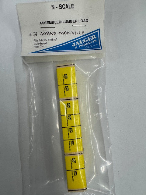 Jaeger Products N JAEP3 Bulkhead Flatcar Protected Building Product Load Johns-Manville Building Products