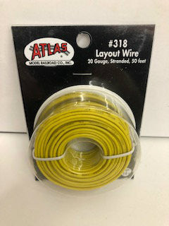 Atlas 318 Layout Wire 20 Gauge Stranded 50 feet Yellow