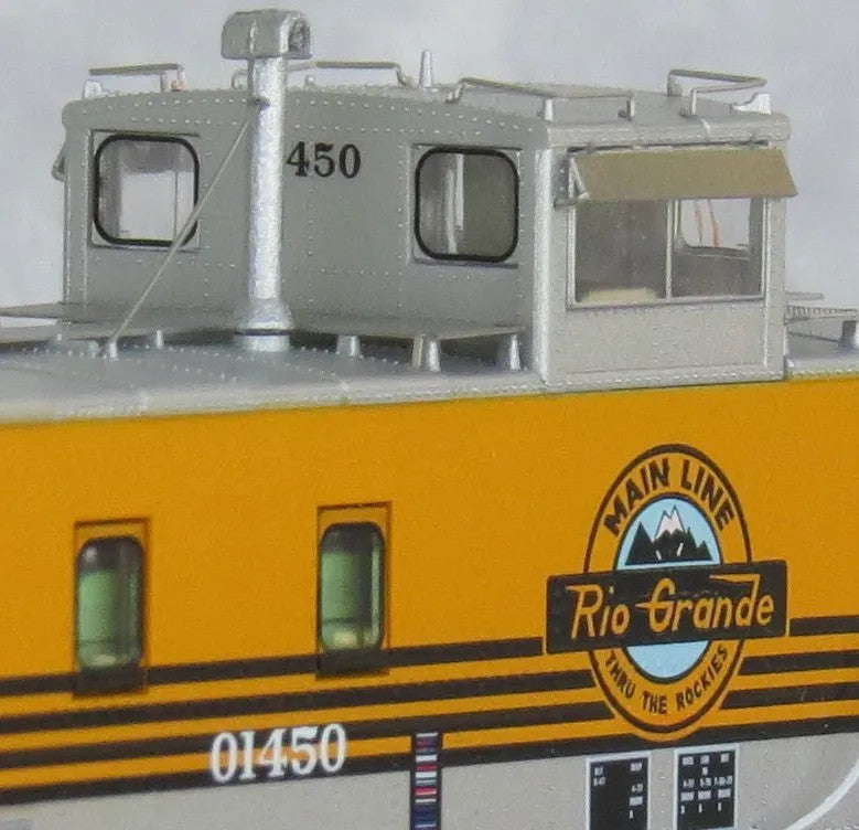 Trainworx N 3140150DCC DCC Equipped DRGW 1400-Series Steel Cupola Caboose Denver & Rio Grande Western '4 stripe scheme' DRGW #01450