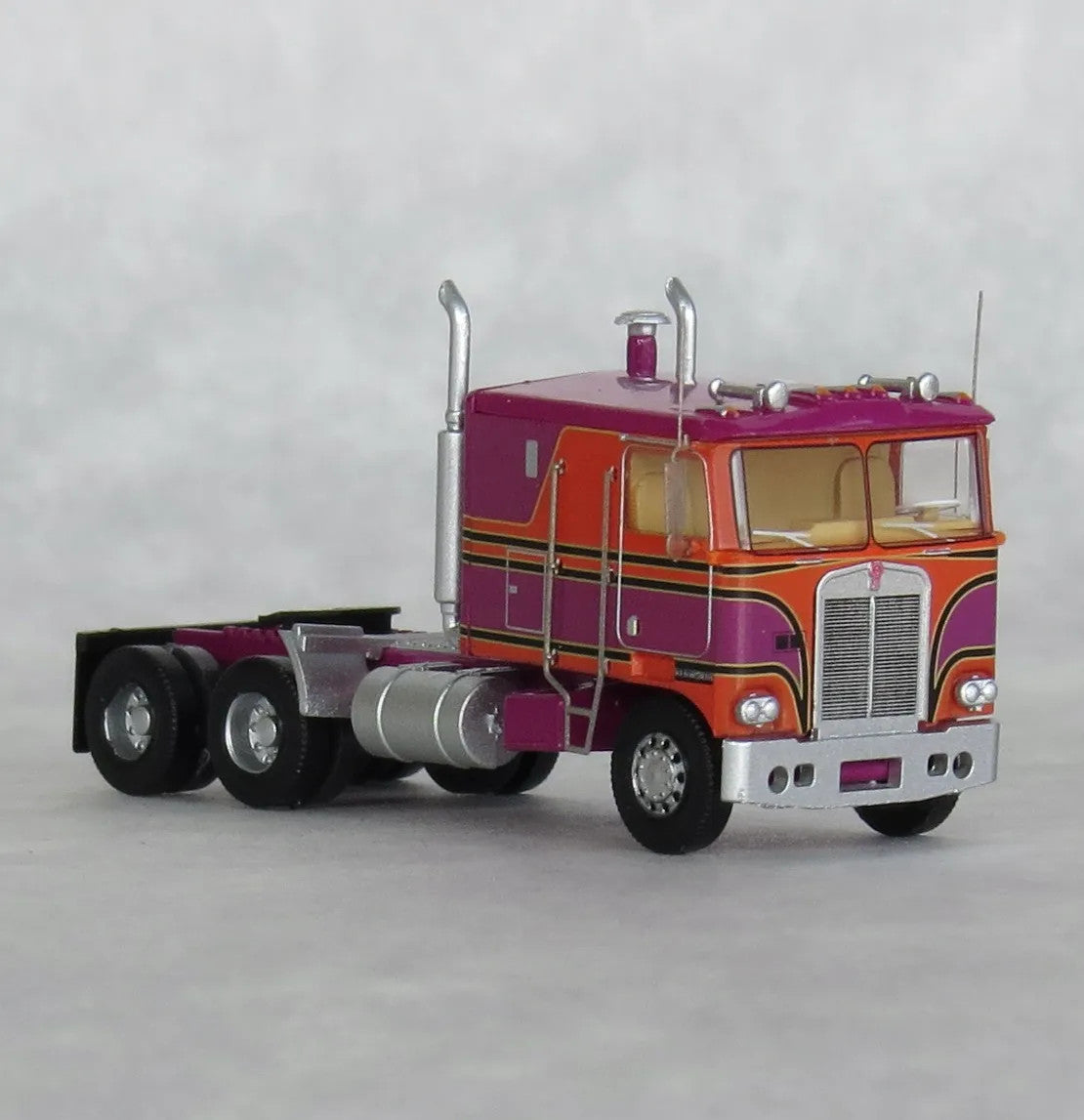 Trainworx N 41053 Kenworth K100 Tractor w/VIT Flat-Top Sleeper Cab Salem Burgundy and Orange