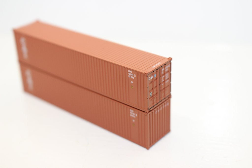Jacksonville Terminal Company N 405605 40' Standard Height 8'6 3 Rib X Panel Containers CAI 2-Pack