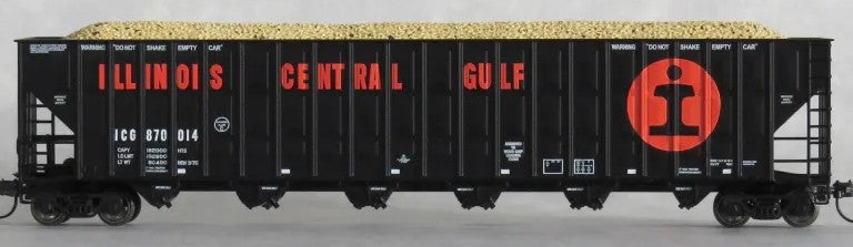 Trainworx N 27006-01 Greenville 7000 Cu Ft Wood Chip Hopper Illinois Central Gulf ICG #870014