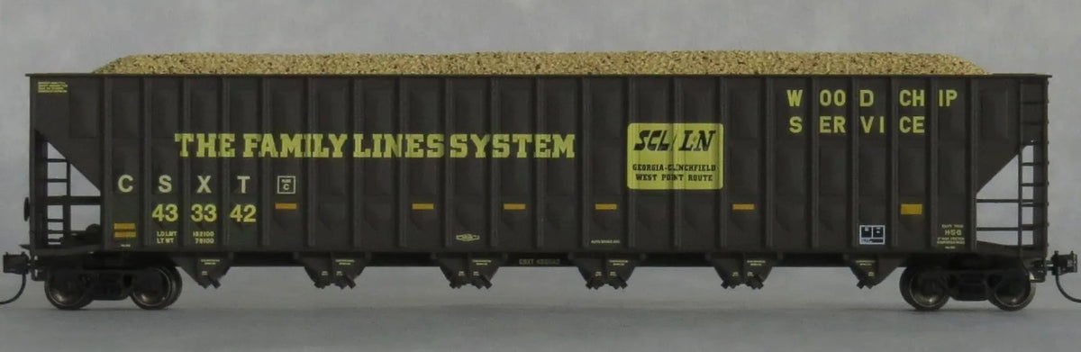 Trainworx N 27024-07 Greenville 7000 Cu Ft Wood Chip Hopper CSXT #433342