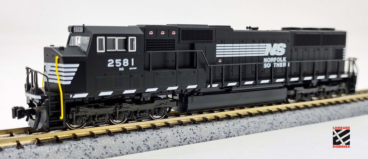 Kato N 176-7613-LS-DMW with DCC/ESU LokSound V5 EMD SD70M Locomotive w/Standard Flat Radiators Norfolk Southern NS #2581