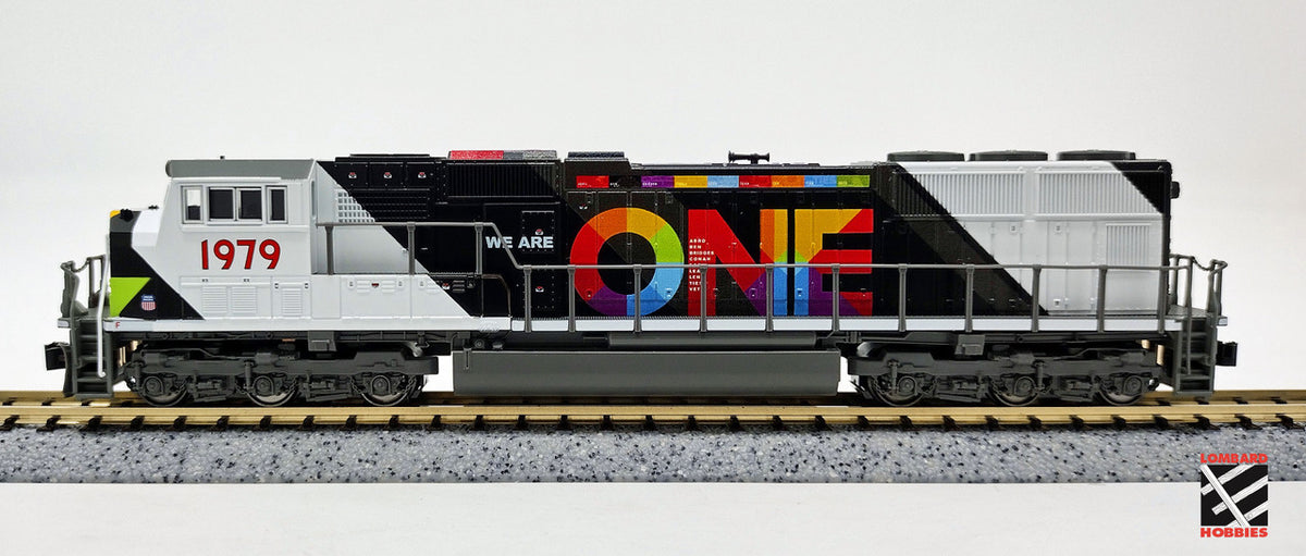 Kato N 176-1979-LS-DMW with DCC/ESU LokSound V5 EMD EMD SD70M Locomotive w/Standard Flat Radiators Union Pacific 'We Are One' UP #1979