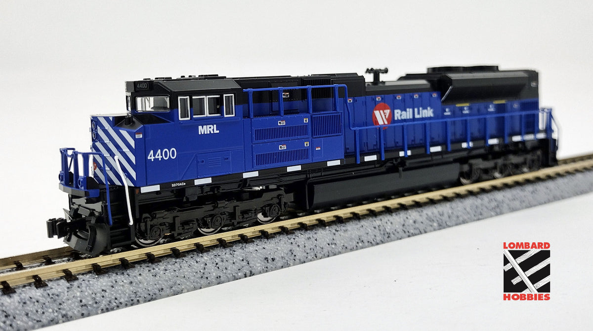 Kato N 176-8530-LS-DMW with DCC/ESU LokSound V5 EMD SD70ACe Locomotive with Nose Headlight Montana Rail Link MRL #4400