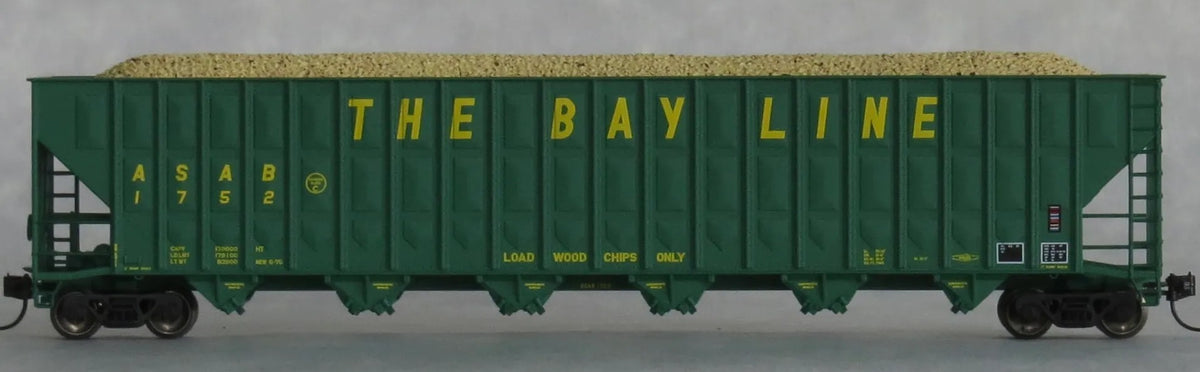 Trainworx N 27056-01 Greenville 7000 Cu Ft Wood Chip Hopper The Bay Line ASAB #1752