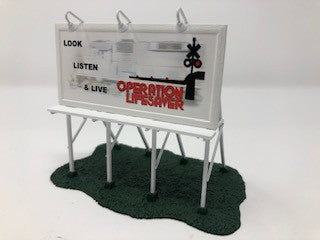 Athearn HO 7631 Classic Billboard - Modern - Operation Lifesaver