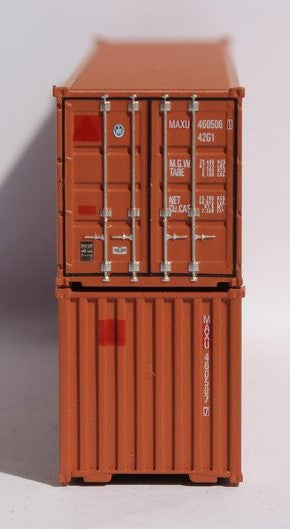 Jacksonville Terminal Company N 405319 40' Standard Height Corrugated Container MAXU ex Hyundai patch 2-Pack