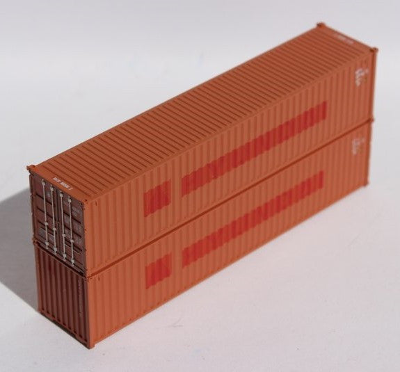Jacksonville Terminal Company N 405319 40' Standard Height Corrugated Container MAXU ex Hyundai patch 2-Pack