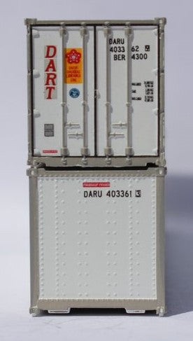 Jacksonville Terminal Company N 405654 40' Standard Height 8'6 Smooth-Side Containers OOCL/DART 2-Pack