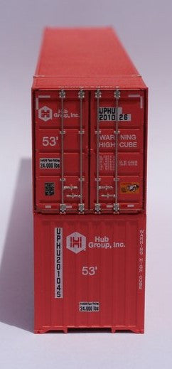 Jacksonville Terminal Company N 535042 53' High Cube Container UPHU - FADED & PATCH OF ex-HUB GROUP 2-Pack