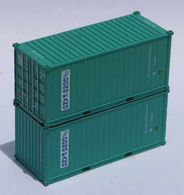 Jacksonville Terminal Company N 205337 20' Standard Height Container DONG FANG 2-Pack