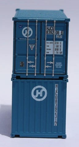 Jacksonville Terminal Company N 205367 20' Standard Height Container HANJIN 2-Pack