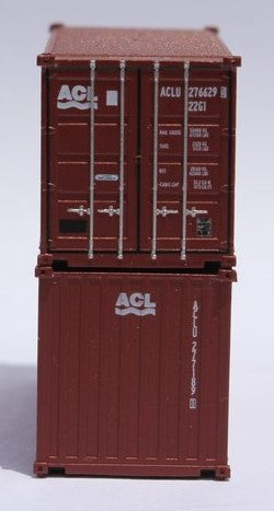 Jacksonville Terminal Company N 205318 20' Standard Height Container ACL 2-Pack
