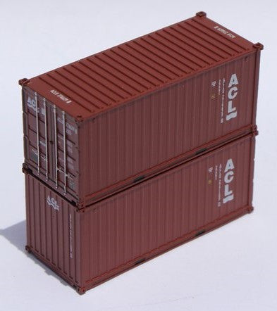 Jacksonville Terminal Company N 205318 20' Standard Height Container ACL 2-Pack