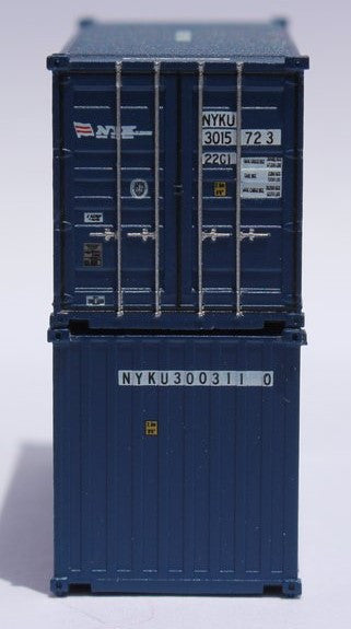 Jacksonville Terminal Company N 205314 20' Standard Height Container NYK LOGISTICS 'Megacarrier' 2-Pack