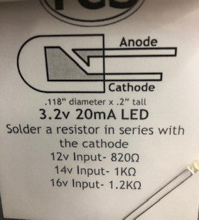 Train Control Systems TCS 1288 LED 3mm Sunny White - 1 per pack