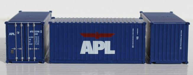 Jacksonville Terminal Company N 205368 20' Standard Height Container American President Lines - APL 2-Pack