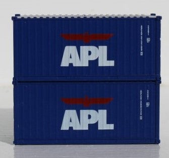 Jacksonville Terminal Company N 205368 20' Standard Height Container American President Lines - APL 2-Pack