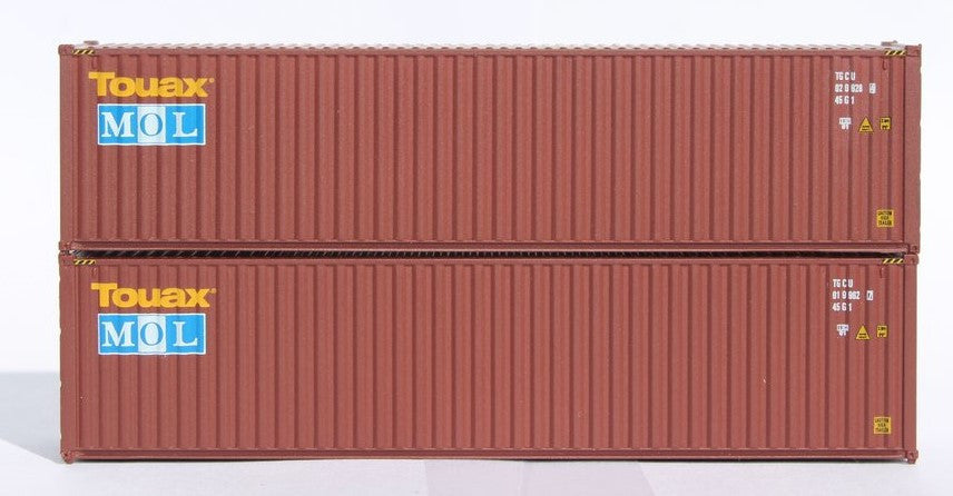 Jacksonville Terminal Company N 405086 40' High Cube Corrugated Side Containers MOL - 2 pack