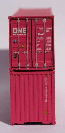 Jacksonville Terminal Company N 405138 40' High Cube Container ONE OCEAN NETWORK EXPRESS - GLOBAL LEASE 2-Pack