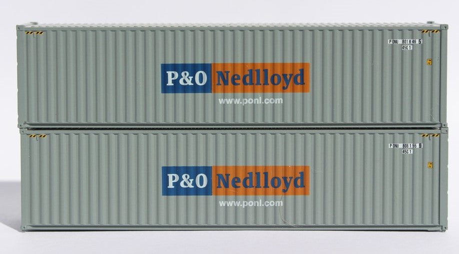 Jacksonville Terminal Company N 405009 40' High Cube Container P&O NEDLLOYD 2-Pack