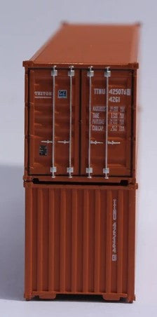 Jacksonville Terminal Company N 405317 40' Standard Height Corrugated Container TRITON 2-Pack
