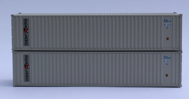 Jacksonville Terminal Company N 405501 40' Standard Height Corrugated Container SEALAND 2-Pack