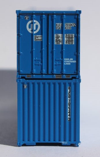 Jacksonville Terminal Company N 405555 40' Standard Height Square Corrugated Container HANJIN 2-Pack