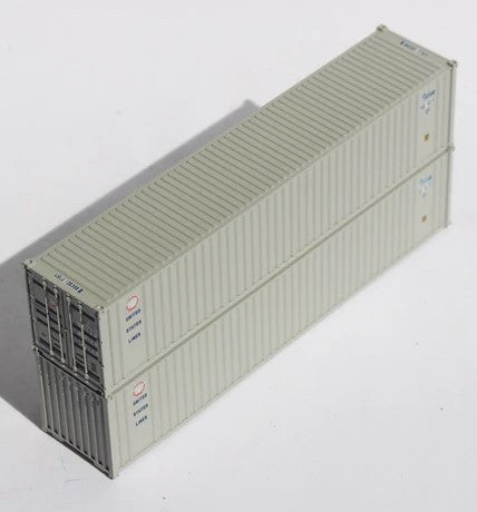 Jacksonville Terminal Company N 405507 40' Standard Height Corrugated Container US LINES 2-Pack